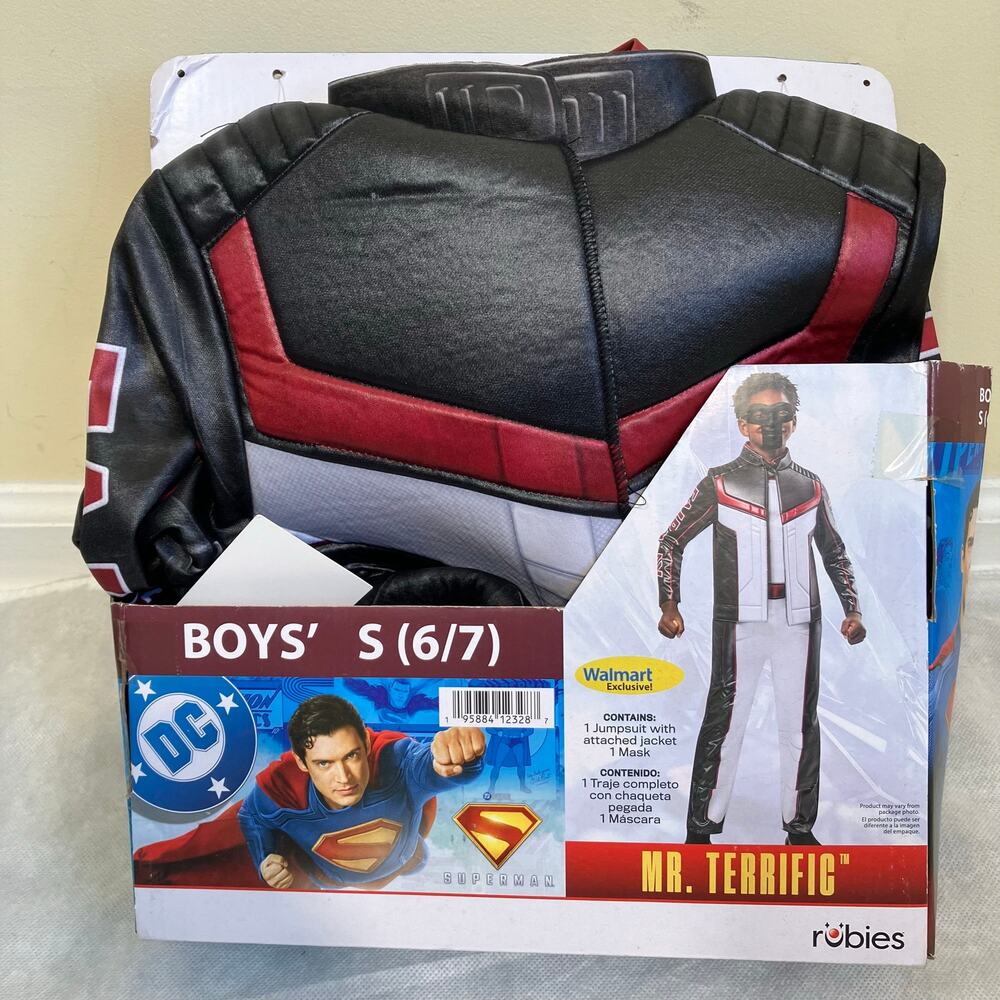 Rubies DC Comics Mr. Terrific Costume Boys S (6/7) Walmart Exclusive New in Box